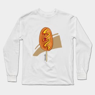 Corn Dog on Stick Long Sleeve T-Shirt